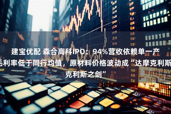 建宝优配 森合高科IPO：94%营收依赖单一产品，毛利率低于同行均值，原材料价格波动成“达摩克利斯之剑”